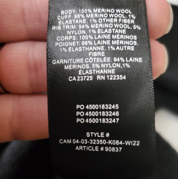 Aritzia Wilfred Cyprie Black Merino Wool Mockneck Sweater Size Medium - Picture 10 of 12